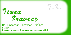 timea kravecz business card